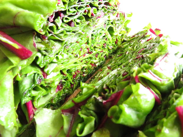 Blätter der roten Bete als Pasta-Sauce