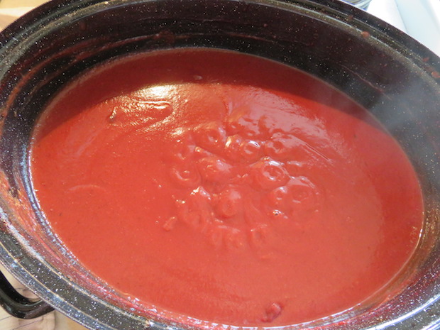 Pflaumenmus aus hellen Pflaumen