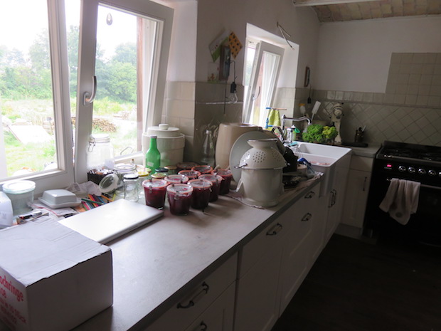 Einmachzeit morgens halb 8 in Norddeutschland. Totales Küchenchaos.