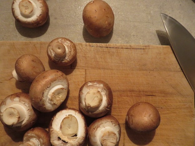 Braune Champignons