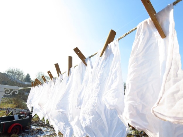 Antike Wäscheklammern aus Holz
